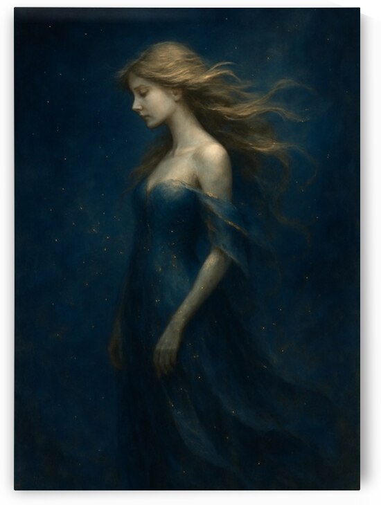 Ethereal Girl in Blue – Dreamlike Fine Art Portrait 1 by the dovlat