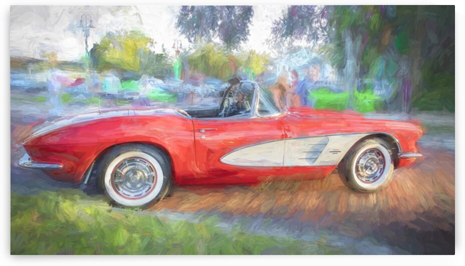 1961 Red Chevrolet Corvette Convertible 2 by Rich Franco