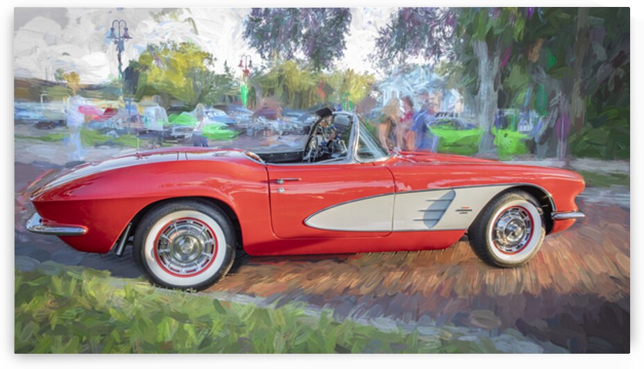 1961 Red Chevrolet Corvette Convertible 3 by Rich Franco