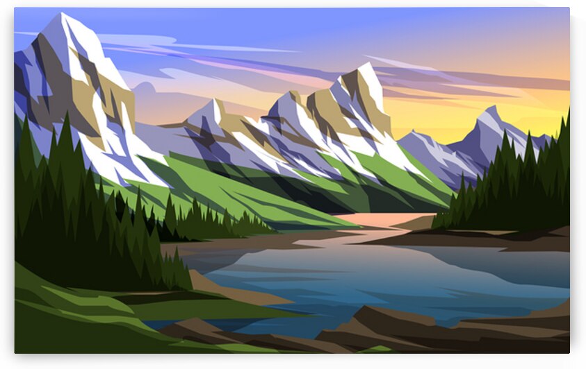 Mountain range sunset by Towseef Dar