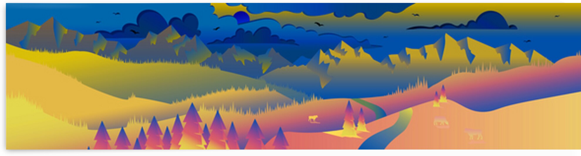 Mountains panoramic view by Towseef Dar