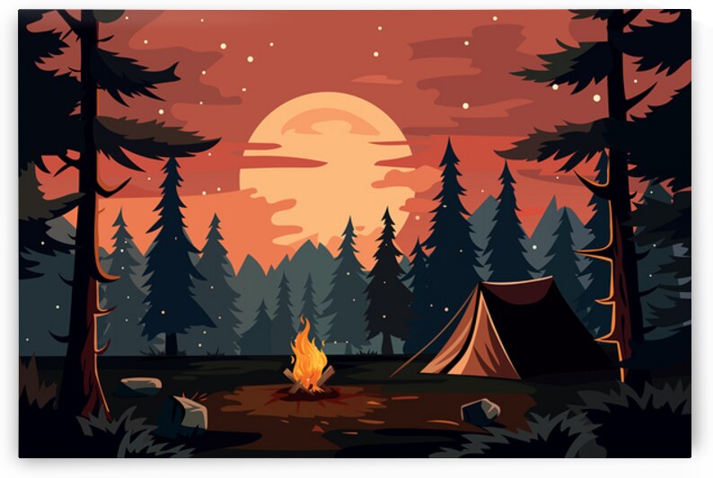 Tent in the forest. b by Towseef Dar