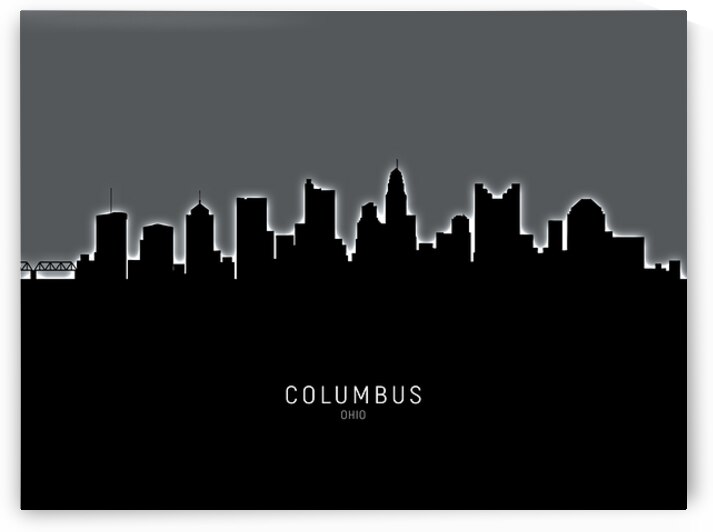 Columbus Ohio Skyline by Michael Tompsett