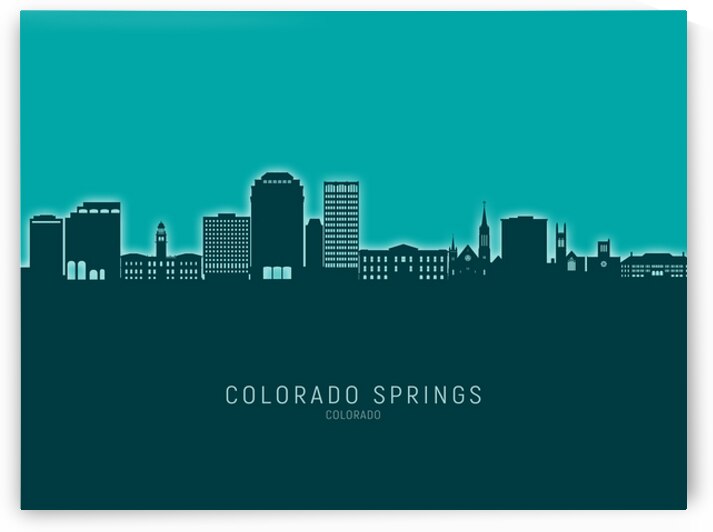 Colorado Springs Colorado Skyline by Michael Tompsett