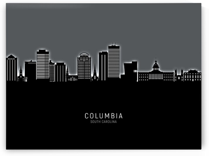 Columbia South Carolina Skyline by Michael Tompsett