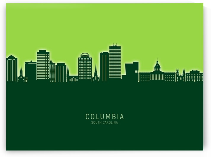 Columbia South Carolina Skyline by Michael Tompsett