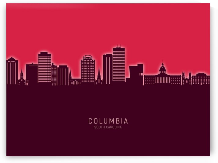 Columbia South Carolina Skyline by Michael Tompsett