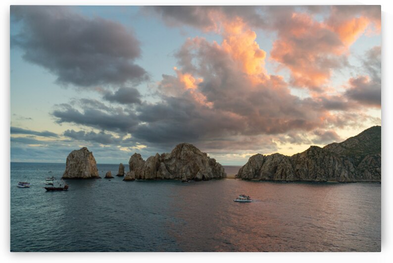 Sunset Light Over Lands End Cabo San Lucas Mexico by Bo Insogna