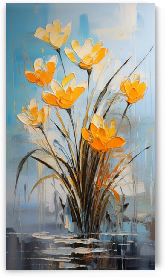 Colorful flowers on canvas by Towseef Dar