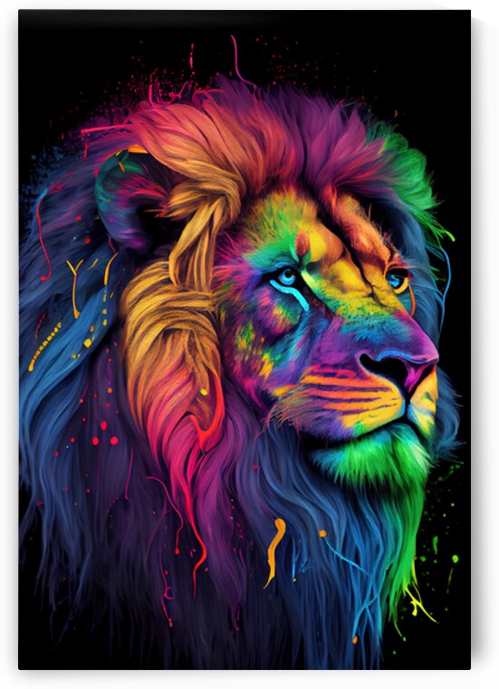 Rainbow Lion head by Towseef Dar