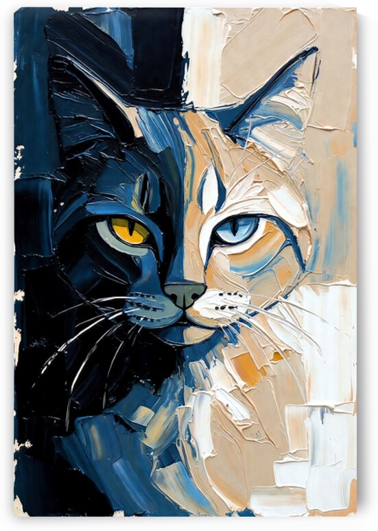 Dual Nature Cat Portrait by Chris Butler