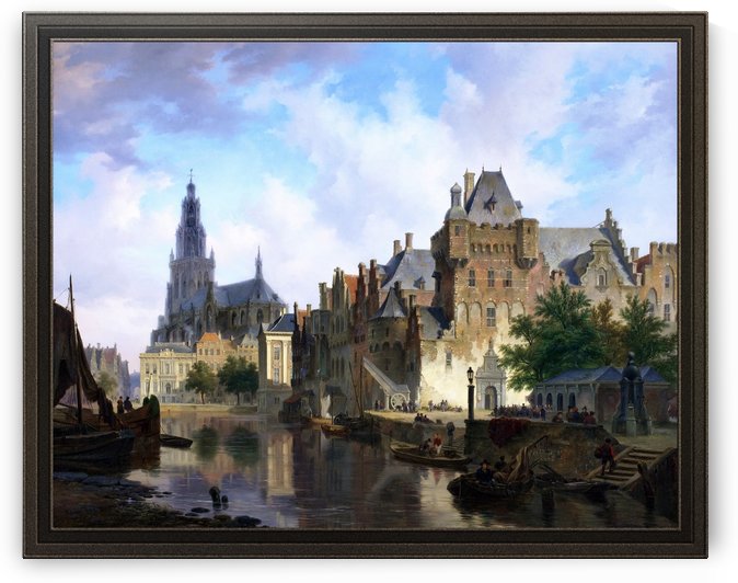 Fantasy Cityscape With The Mauritshuis by Bartholomeus van Hove by xzendor7