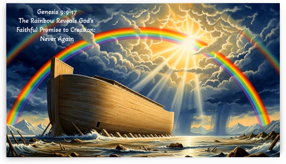 The Rainbow Reveals God’s  Faithful Promise to Creation:  Never Again Genesis 9:9-17 by DR Mustain  by DR Mustain