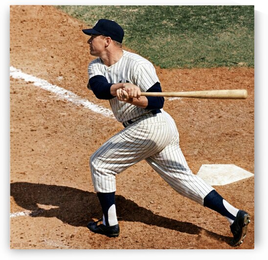 1958 Mickey Mantle Yankees Art by Row One Brand
