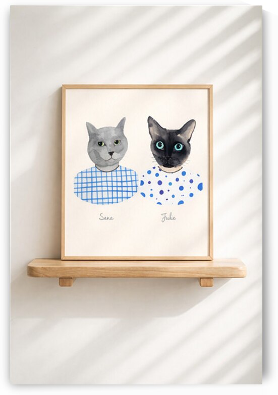 Minimalist Cat Portrait Wall Art  by AHMED ZIOUACHE