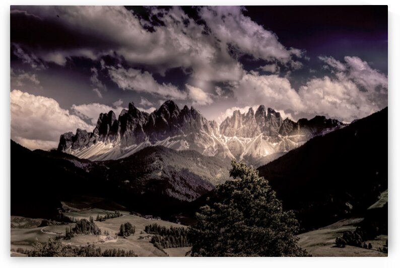 Dolomite Dramatic Mountain Skyline by Norma Brandsberg Photography