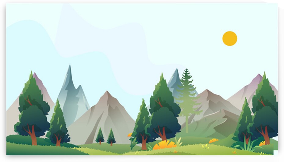 Landscape illustration by Towseef Dar