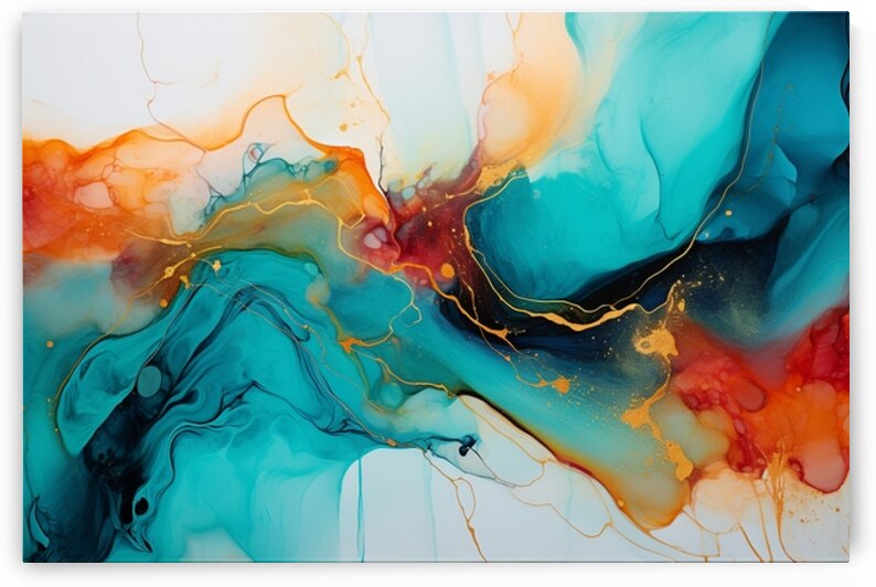 Abstract fluid art painting by Towseef Dar