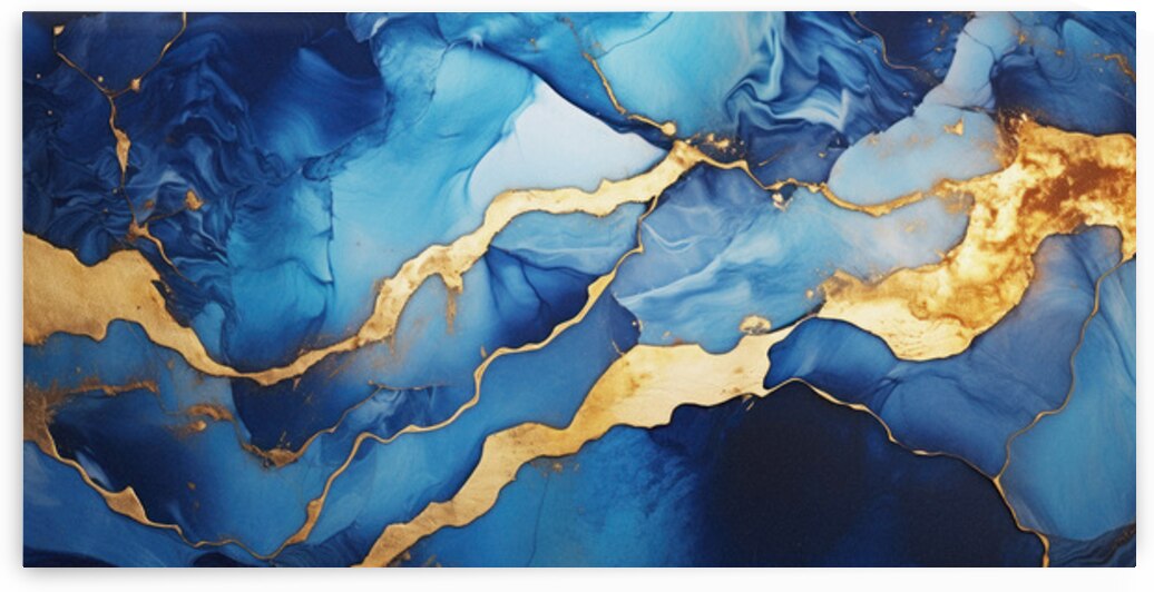 Abstract blue marble by Towseef Dar