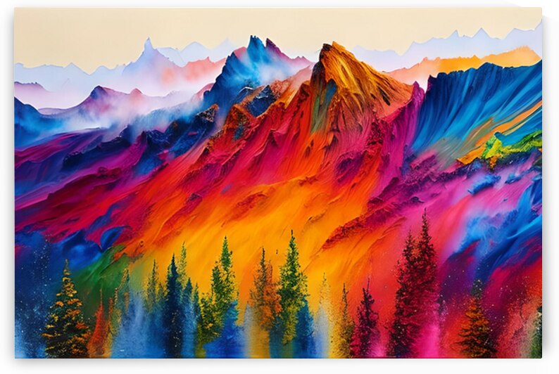 Abstract panoramic mountain by Towseef Dar