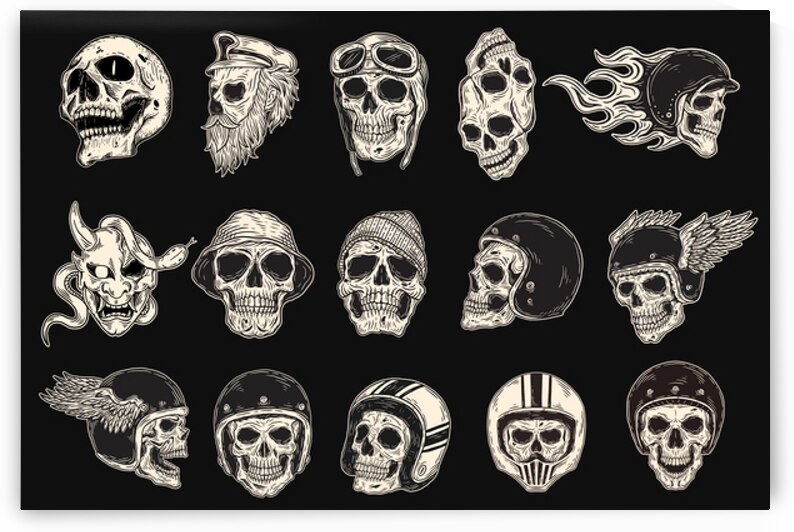 Skull Rider Helmet Head by Towseef Dar