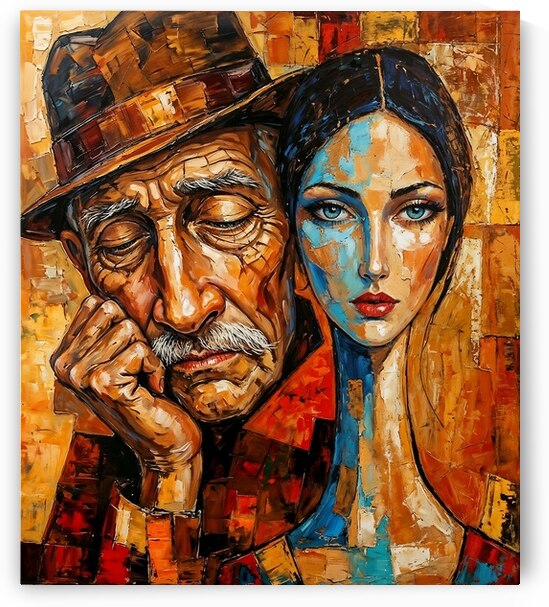 Echoes of Time: A Portrait of Youth and Wisdom by Aimen art