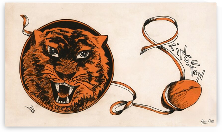 Early 1900s Princeton Tiger Art by Row One Brand