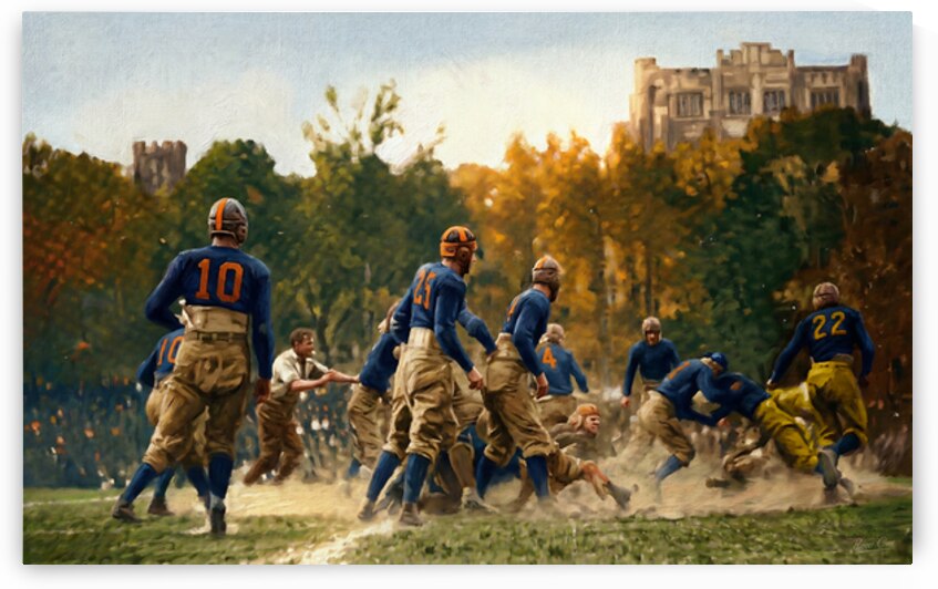 1920s Virginia Cavaliers Football Painting by Row One Brand