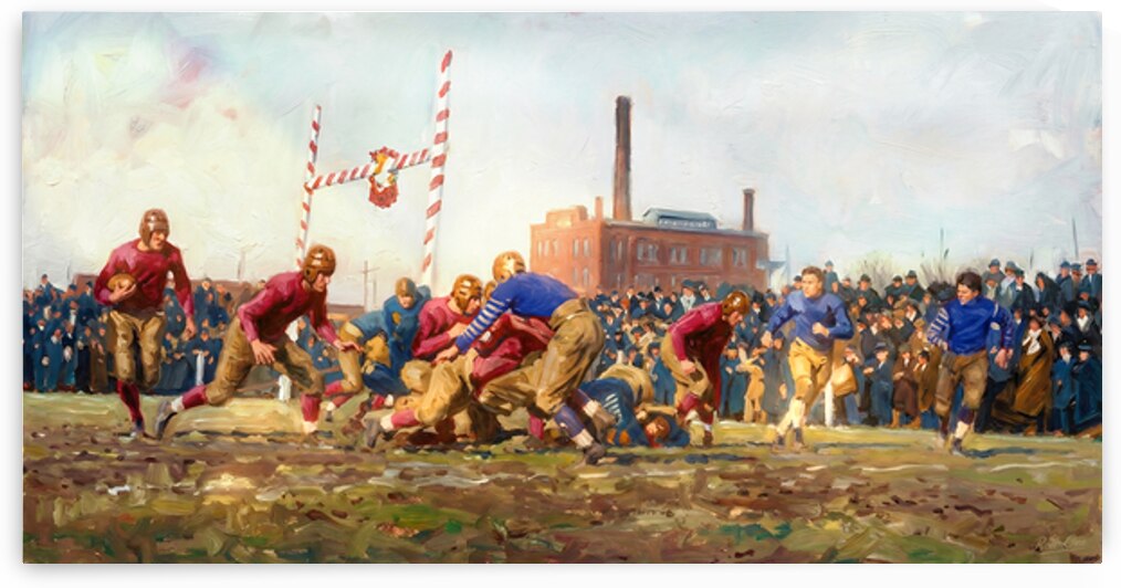 Early 1900s Oklahoma Sooners Football Game Art by Row One Brand