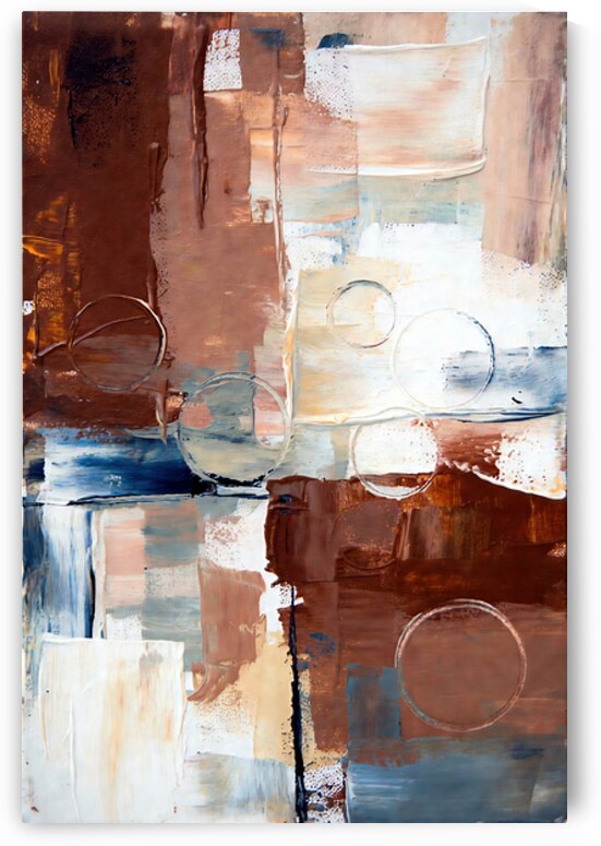 Earthy Abstraction - Modern Textured Circles and Neutrals by Chris Butler