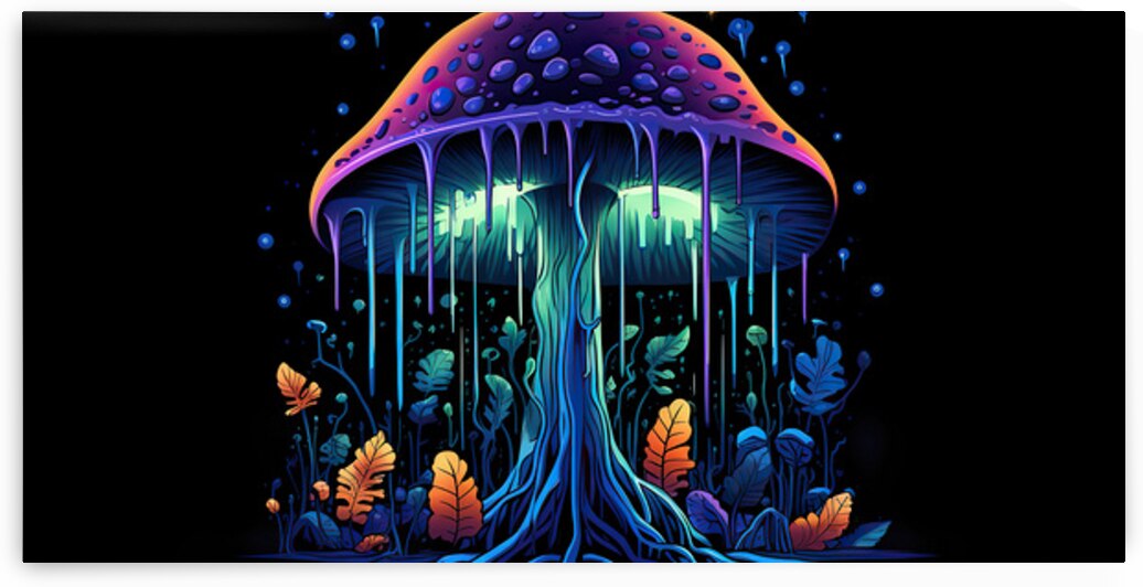  Neon mushroom by Towseef Dar