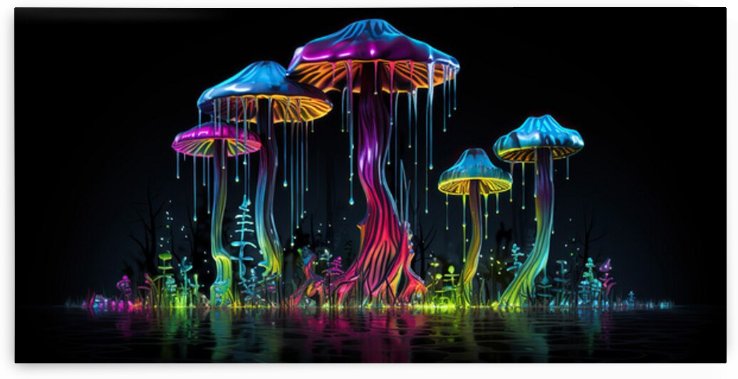 Mushroom in psychedelic style by Towseef Dar