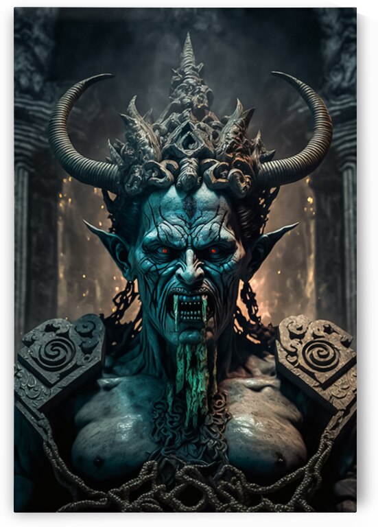 Portrait of a blue demon by Towseef Dar