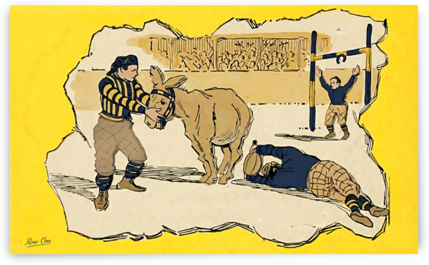 Early 1900s West Virginia Football Art Remix by Row One Brand