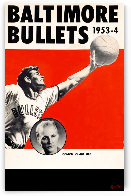 1953 Baltimore Bullets Art by Row One Brand