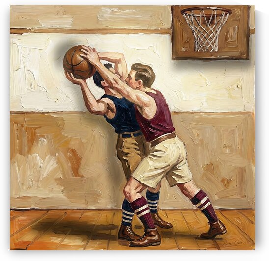 Early 1900s Basketball Players Art by Row One Brand