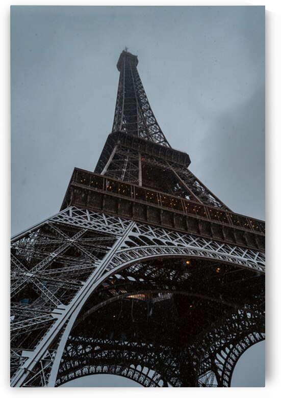 Winter Above – Eiffel Tower Paris by Jacob Marsh Photography