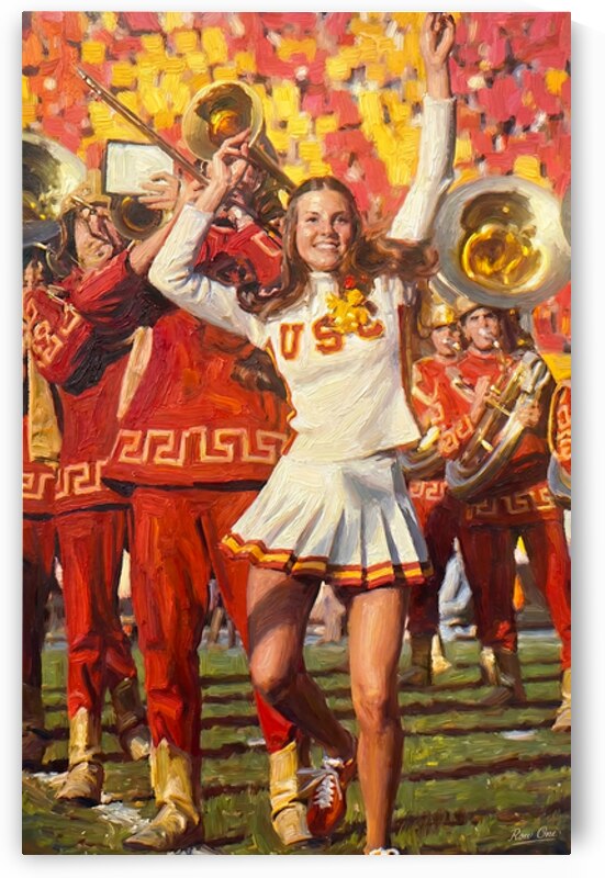 1970s USC Band and Cheerleader Art by Row One Brand