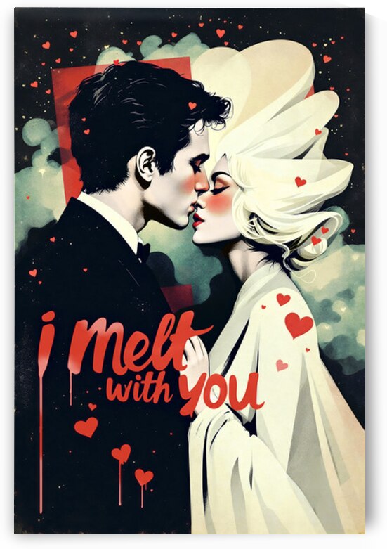 I Melt With You - Romantic Art Print by Tricky Rabbit Art