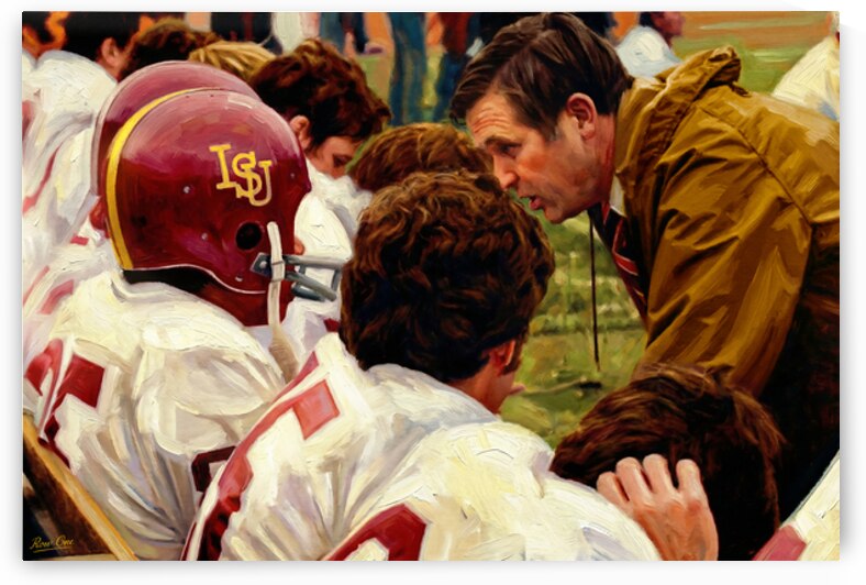 Johnny Majors Iowa State Football Art by Row One Brand