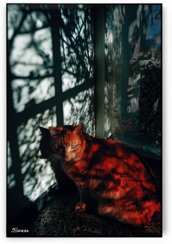 Ginger cat FA 25 2x3 620 by Ksavera ART