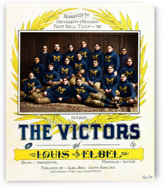 The Victors March Michigan Football Art by Row One Brand