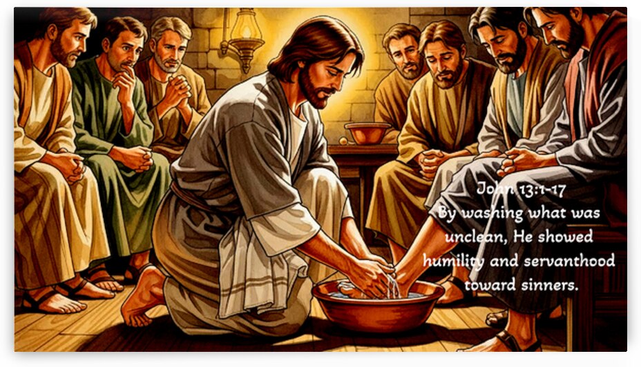 The King Who Knelt: Jesus Washing the Disciples’ Feet John 13:1-17 by DR Mustain by DR Mustain