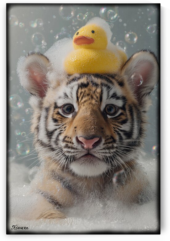 baby taking bath FA 25 2x3 688 by Ksavera ART