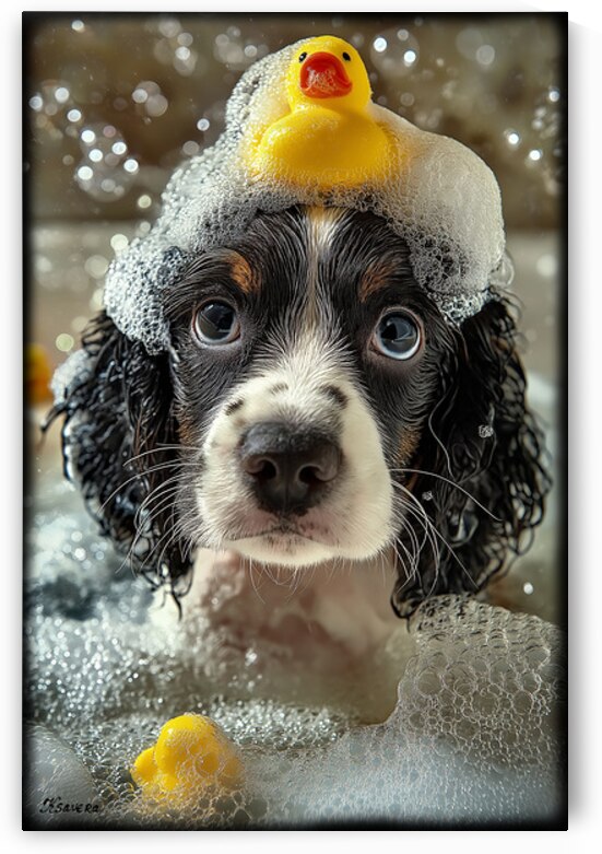 baby taking bath FA 25 2x3 687 by Ksavera ART