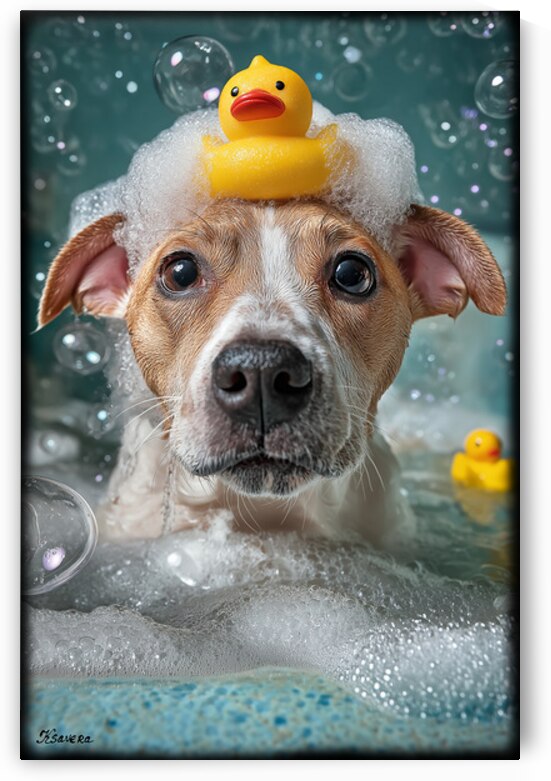 baby taking bath FA 25 2x3 678 by Ksavera ART