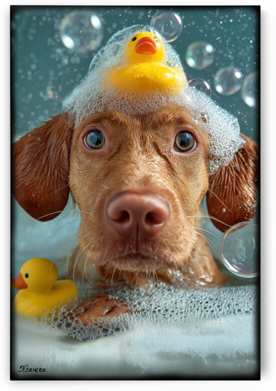 baby taking bath A 25 2x3 676 by Ksavera ART