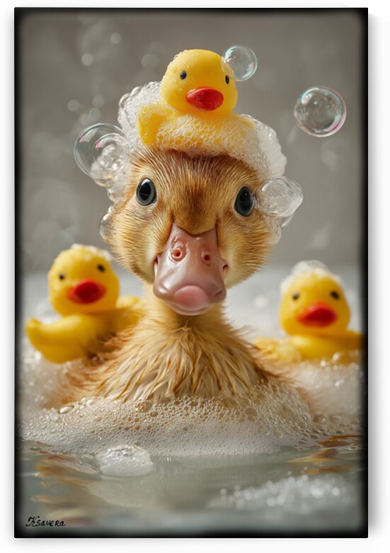 baby taking bath FA 25 2x3 685 by Ksavera ART