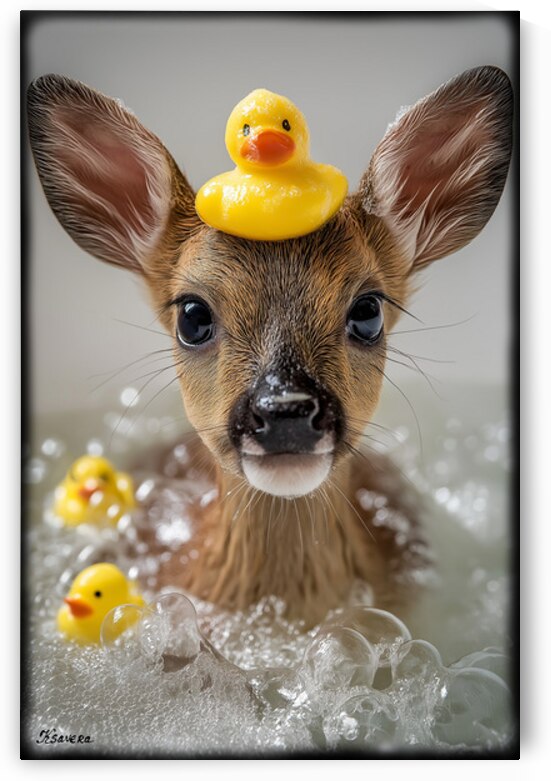 baby taking bath FA 25 2x3 681 by Ksavera ART