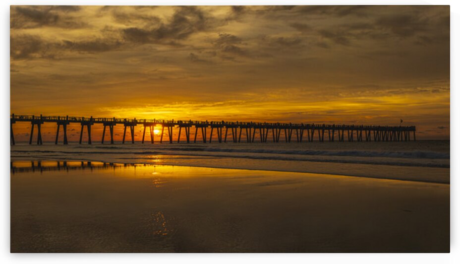 Pier to an Endless Gulf Sunrise by Gregory Allen